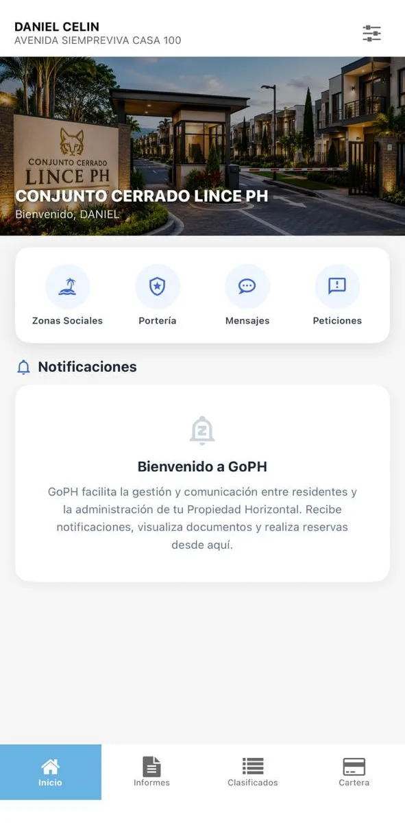 GoPH App Home